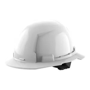 BOLT White Type 1 Class E Full Brim Non-Vented Hard Hat